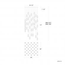 Schonbek Beyond BPD21241S-PN - Hibiscus 41 Light 120-277V Multi-Light Pendant (Square Canopy) in Polished Nickel with Clear Optic