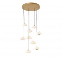 Lib & Co. CA 10195-030 - Adelfia, 9 Light Round LED Chandelier, Painted Antique Brass