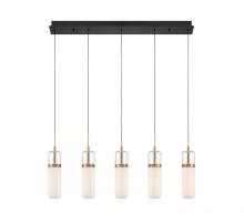 Lib & Co. CA 10226-02 - Verona, 5 Light Linear LED Chandelier, Matte Black