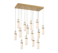 Lib & Co. CA 10227-030 - Verona, 14 Light Rectangular LED Chandelier, Painted Antique Brass