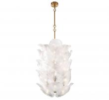 Lib & Co. CA 12057-039 - Corato, 40 Light Grand Chandelier, Brushed Brass with Translucent White Glass