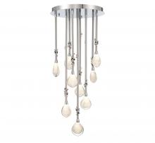 Lib & Co. CA 12065-01 - Bellissima, 9 Light LED Chandelier, Silver Sleeve