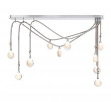 Lib & Co. CA 12068-01 - Bellissima, 10 Light Linear Chandelier, Silver Sleeve