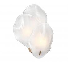 Lib & Co. CA 12168-039 - Corato, 3 Light Wall Mount, Brushed Brass with Translucent White Glass