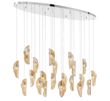 Lib & Co. CA 12220-018-01 - Sorrento, 22 Light Oval LED Chandelier, Amber, Chrome Canopy