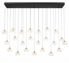 Lib & Co. CA 12245-02 - Manarola, 23 Light Rectangular LED Chandelier, Matte Black