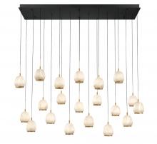 Lib & Co. CA 12250-02 - Lucidata, 20 Light Rectangular LED Chandelier, Matte Black