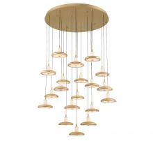 Lib & Co. CA 12255-030 - Mantova, 19 Light Round LED Chandelier, Painted Antique Brass