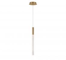 Lib & Co. CA 12269-037 - Gravina, 1 Light LED Pendant, Brushed Brass, Clear Crystal