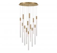 Lib & Co. CA 12272-037 - Gravina, 13 Light LED Chandelier, Brushed Brass, Clear Crystal