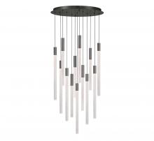 Lib & Co. CA 12272-048 - Gravina, 13 Light LED Chandelier, Brushed Gun Metal, Clear Crystal