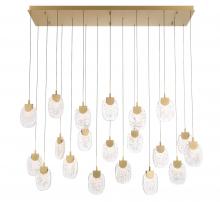 Lib & Co. CA 12295-030 - Castelo, 20 Light Rectangular LED Pendant, Painted Antique Brass