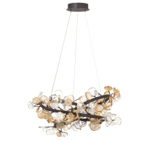 Lib & Co. CA 12326-043 - Pisa 19 Light LED Chandelier Black With Gold Accent