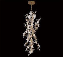 Lib & Co. CA 12334-028 - Fiori 65 Light LED Grand Chandelier Gold Leaf
