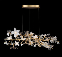 Lib & Co. CA 12335-028 - Fiori 26 Light Oval LED Chandelier Gold Leaf