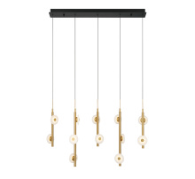 Lib & Co. CA 12364-02 - Etna 12 Light Linear LED Chandelier Matte Black