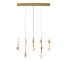 Lib & Co. CA 12364-030 - Etna 12 Light Linear LED Chandelier Painted Antique Brass