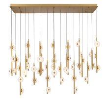 Lib & Co. CA 12367-030 - Etna 50 Lightrectangular LED Chandelier Painted Antique Brass