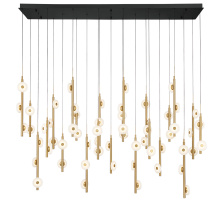 Lib & Co. CA 12368-02 - Etna 57 Lightrectangular LED Chandelier Matte Black
