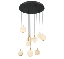 Lib & Co. CA 12372-02 - Corfu 9 Light Round LED Chandelier Matte Black