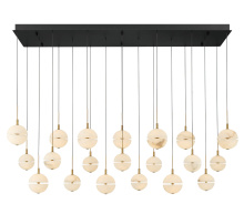 Lib & Co. CA 12378-02 - Corfu 20 Light Rectangular LED Chandelier Matte Black