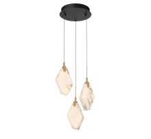 Lib & Co. CA 12381-02 - Kosmos 3 Light Round LED Pendant Matte Black