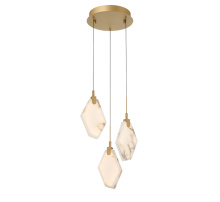 Lib & Co. CA 12381-030 - Kosmos 3 Light Round LED Pendant Painted Antique Brass