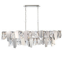 Lib & Co. CA 12404-01 - Castellana 2 Tier 14 Light Linear Chandelier Chrome Clear Crystal