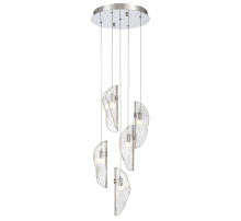 Lib & Co. CA 12407-017-01 - Sorrento 5 Light Round LED Chandelier Clear Chrome Canopy