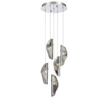 Lib & Co. CA 12407-019-01 - Sorrento 5 Light Round LED Chandelier Smoke Chrome Canopy