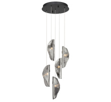 Lib & Co. CA 12407-019-02 - Sorrento 5 Light Round LED Chandelier Smoke Black Canopy