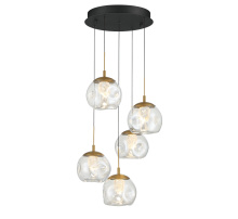 Lib & Co. CA 12440-02 - Camerino 5 Light Round LED Chandelier Matte Black