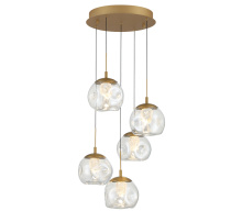 Lib & Co. CA 12440-030 - Camerino 5 Light Round LED Chandelier Painted Antique Brass