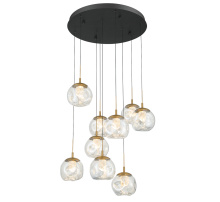 Lib & Co. CA 12441-02 - Camerino 9 Light Round LED Chandelier Matte Black