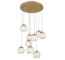 Lib & Co. CA 12441-030 - Camerino 9 Light Round LED Chandelier Painted Antique Brass