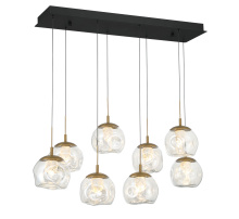 Lib & Co. CA 12445-02 - Camerino 8 Light Rectangular LED Chandelier Matte Black
