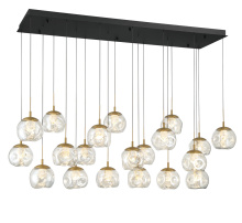 Lib & Co. CA 12447-02 - Camerino 20 Light Rectangular LED Chandelier Matte Black