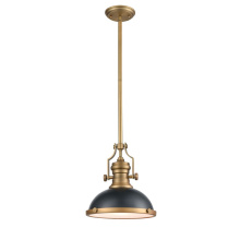 Avista Lighting A3512BKAGB - Avista Luxor Pendant 1-Light Black & Aged Brass