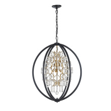 Avista Lighting A7255BKGD - Avista Belair Chandelier 24" Black & Gold