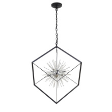 Avista Lighting A8824BKCH - Avista Starburst 29" Chandelier Black & Chrome