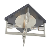 Avista Lighting F3114BKBN - Avista Brink Flush Mount 4-Light Black & Brush Nickel