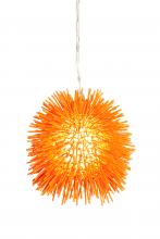 Varaluz 169M01OR - Urchin 1 Light Mini Pendant - Electric Pumpkin