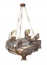 Varaluz 240C06HO - Flow 6 Light Chandelier - Hammered Ore