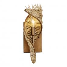 Varaluz 240K01RBTR - Flow 1 Light Right Sconce - Baguette/Natural Rattan