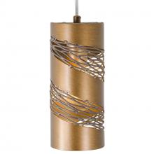 Varaluz 240M01HO - Flow 1 Light Cylinder Mini Pendant - Hammered Ore
