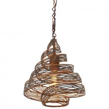 Varaluz 240P01HO - Flow 1 Light Twist Mini Pendant - Hammered Ore
