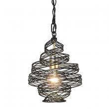 Varaluz 240P01MBFG - Flow 1 Light Twist Mini Pendant - Matte Black/French Gold