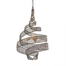 Varaluz 240P03MBFG - Flow 3 Light Twist Pendant - Matte Black/French Gold