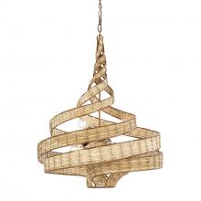 Varaluz 240P06BTR - Flow 6 Light Twist Pendant - Baguette/Natural Rattan