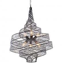 Varaluz 240P06SL - Flow 6 Light Twist Pendant - Steel